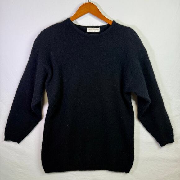 Casual Corner Sweaters - Vintage 100% Cashmere Sweater 80s 90s Casual Corner Women's Medium Black